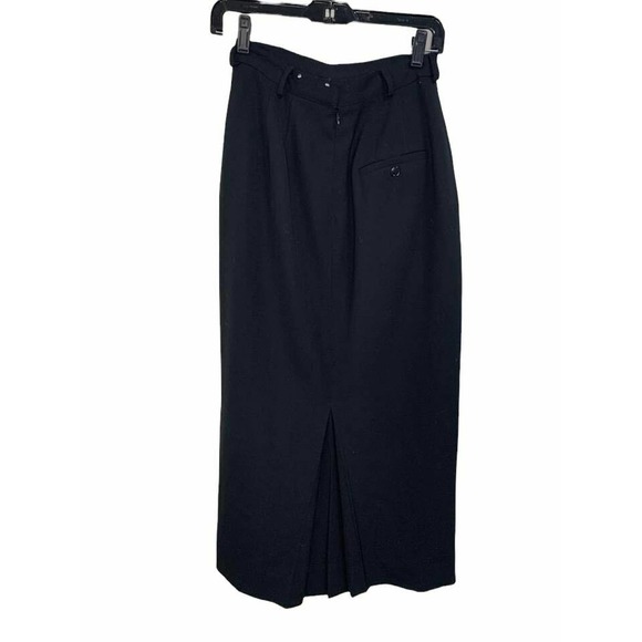 Austin Reed‎ Vintage Wool Skirt Midi Black Size 6 - Picture 4 of 7